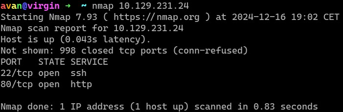 nmap scan d&rsquo;apolo