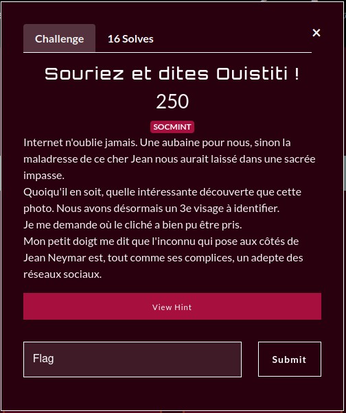 sourriez et dites ouistiti