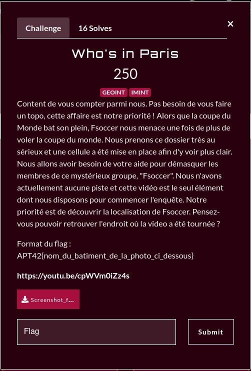 énnoncé who&rsquo;s in paris